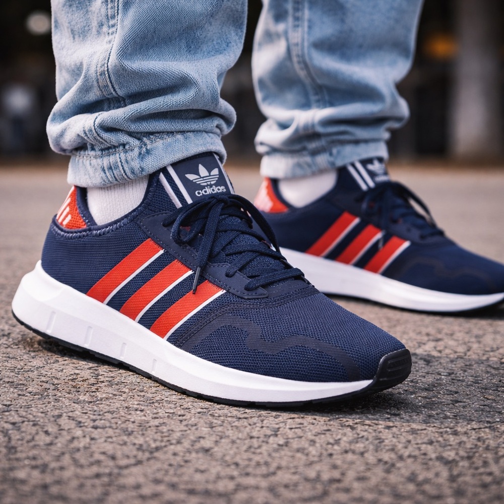 Adidas Swift Run X Men’s 11.5 Running Shoes Navy Red White Athletic Sneakers - Picture 14 of 14